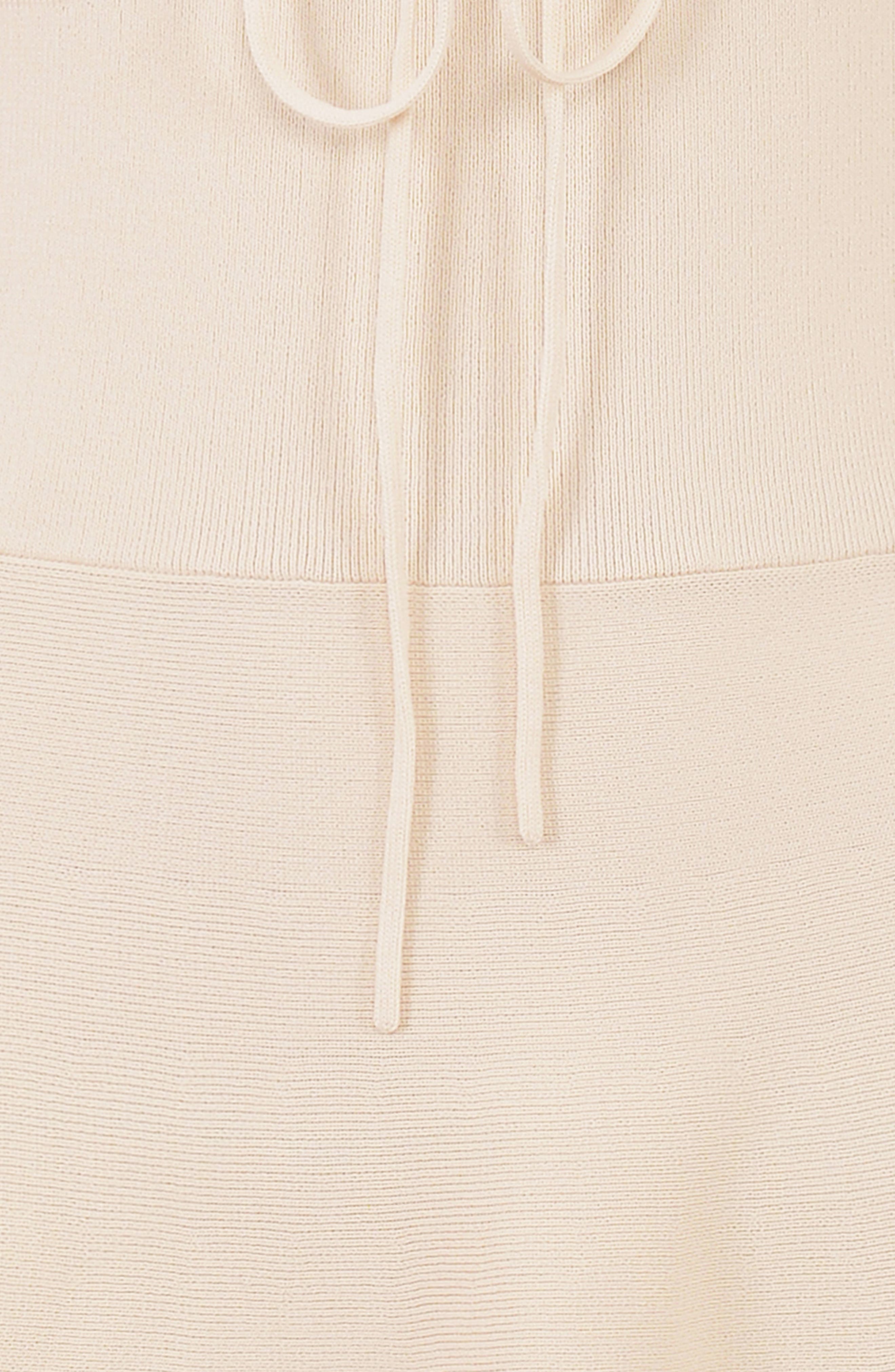 caprice long sleeve knit dress House OF CB Womens Cream Caprice Square-neck Woven Mini Dress L