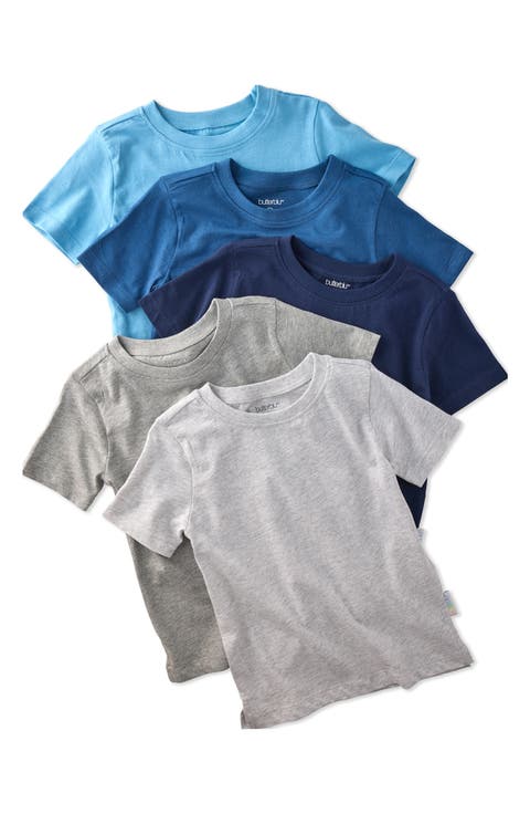 Kids' Taylor Short Sleeve Organic Cotton Assorted 5-Pack T-Shirts (Toddler)