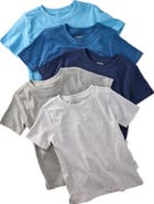 BUTTERBLU Kids' Taylor Short Sleeve Organic Cotton Assorted 5-Pack T-Shirts