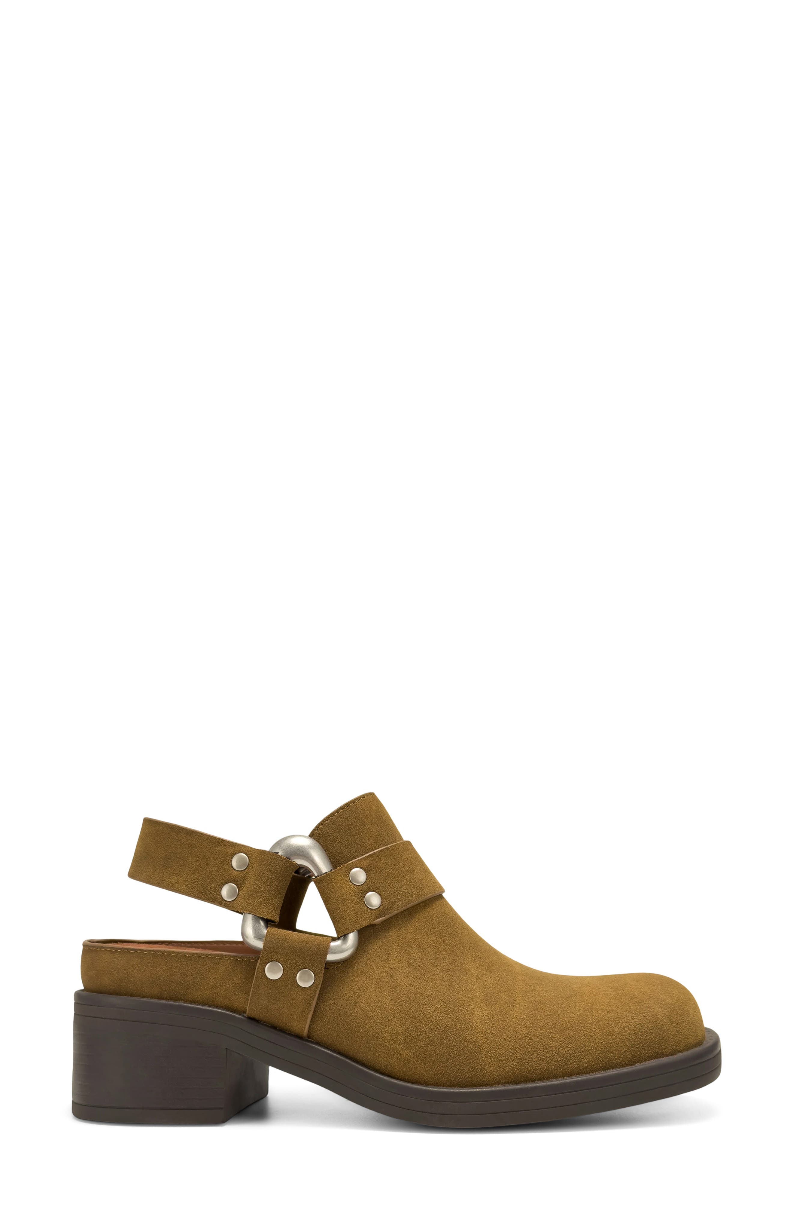 Maya Faux Leather Slingback Bootie, Alternate, color, WALNUT