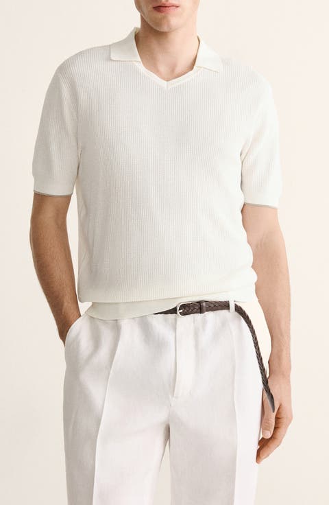 Johnny Collar Cotton & Silk Polo