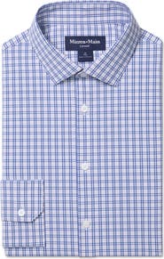 Mizzen+Main Leeward Trim Fit Cobalt Denis Plaid Button-Up Shirt