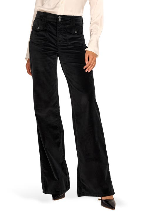 Fay Velveteen Wide Leg Pants