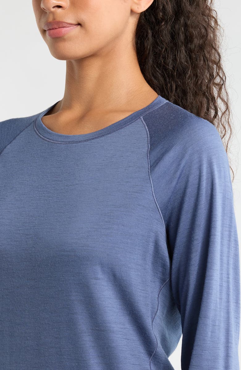 Smartwool Classic All Season Merino Wool Base Layer Long Sleeve T-Shirt, Alternate, color, Nightfall Blue