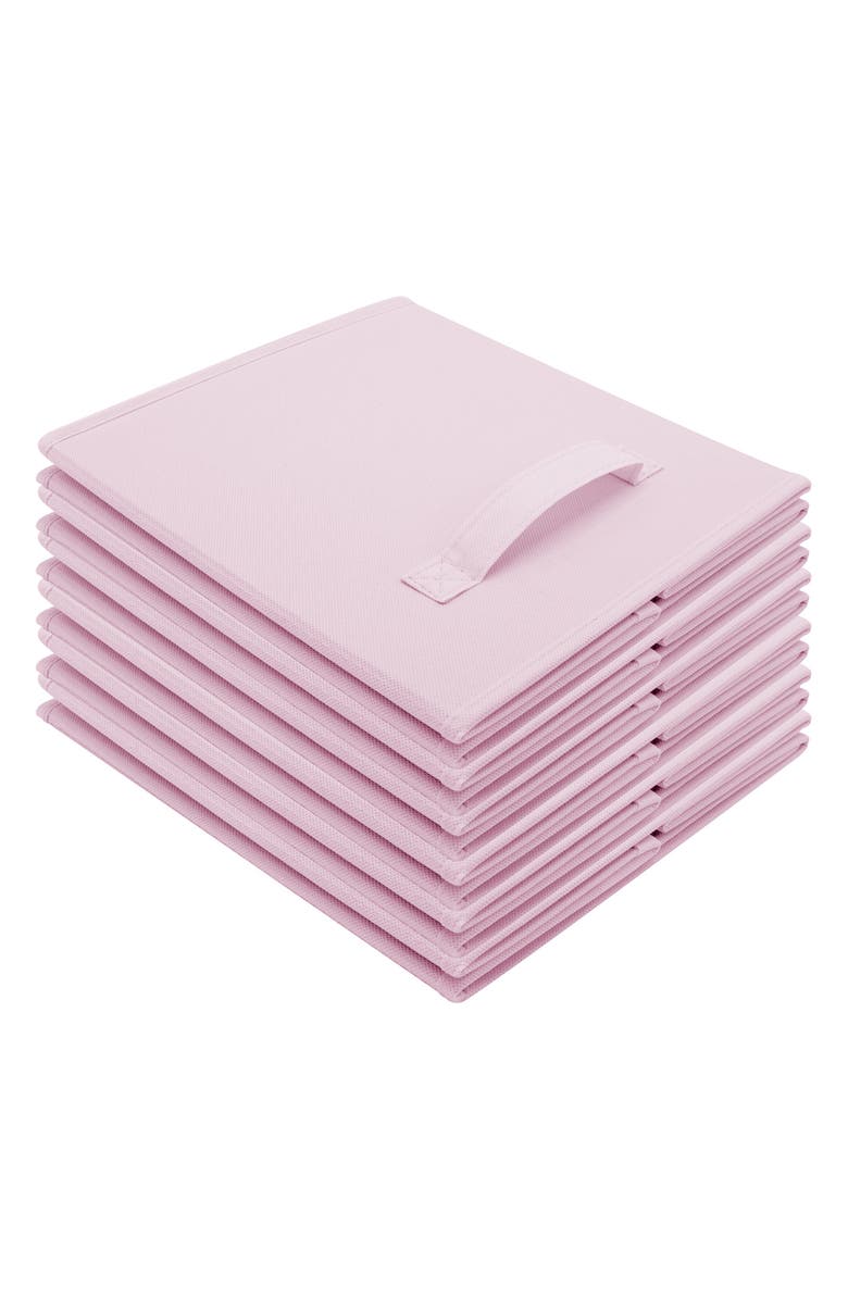 SORBUS Foldable Storage Cube Basket Bin - Set of 6 - Pastel Pink, Alternate, color, Pastel Pink