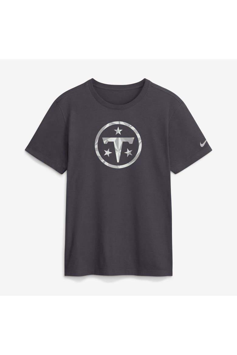 Men's Nike Anthracite Tennessee Titans Fractal Logo T-Shirt, Main, color, Anthracite
