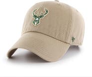 '47 Men's '47 Khaki Milwaukee Bucks Logo Clean Up Adjustable Hat