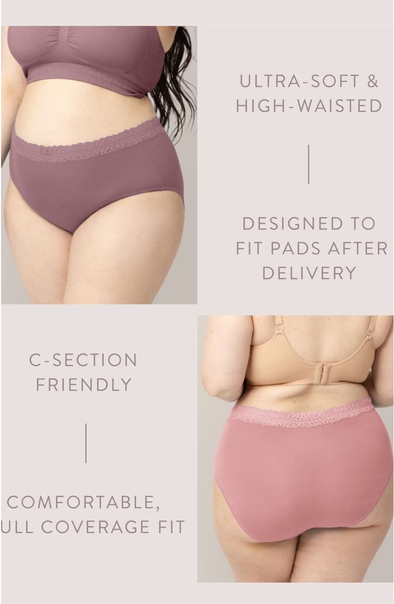 Kindred Bravely High-Waisted Postpartum Underwear Pack, Alternate, color, Dusty Hues