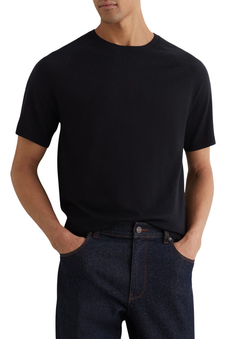 Brook Merino Wool T-Shirt, Main, color, NAVY