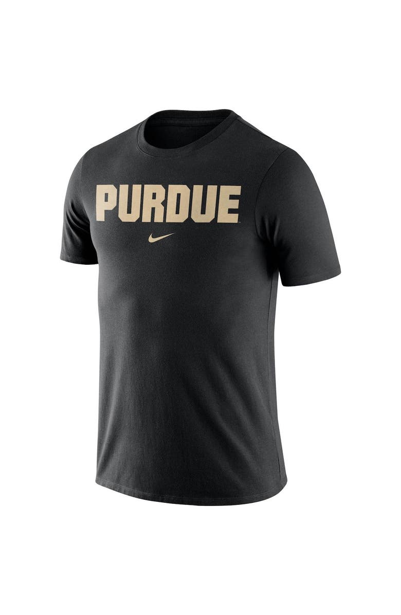 Nike Men's Nike Black Purdue Boilermakers Essential Wordmark T-Shirt, Alternate, color, 