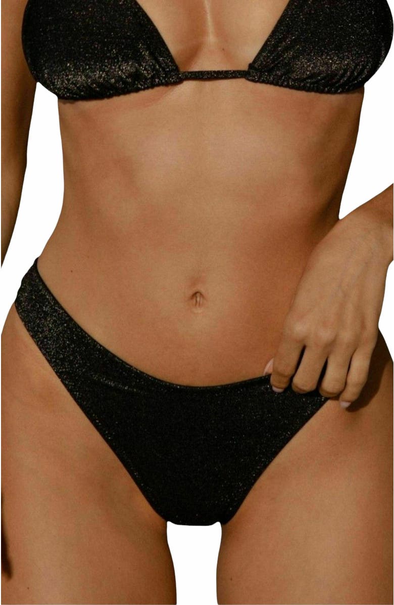 Biliblond Bikini Bottom Negev, Main, color, Black Lurex