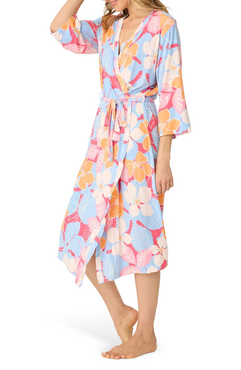 PJ Salvage Tropical Dreams Print Robe, Alternate, color, 