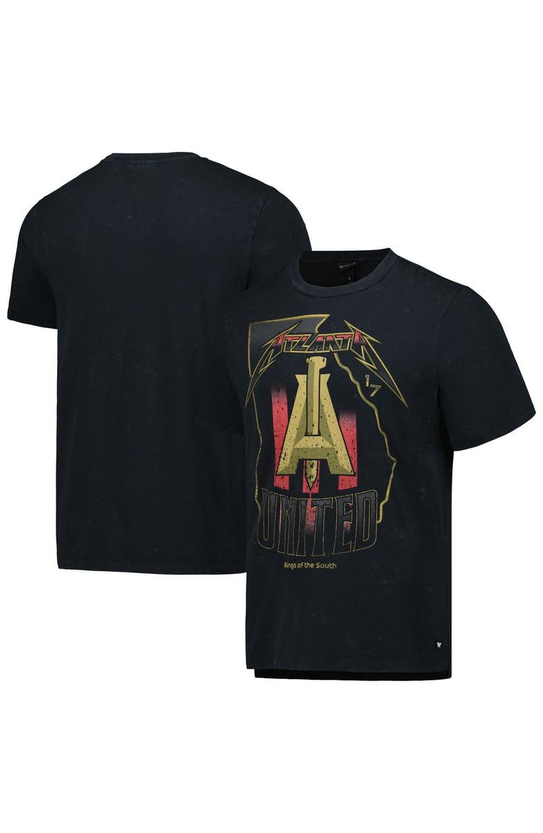 THE WILD COLLECTIVE Men's The Wild Collective  Black Atlanta United FC Concert T-Shirt, Main, color, Black