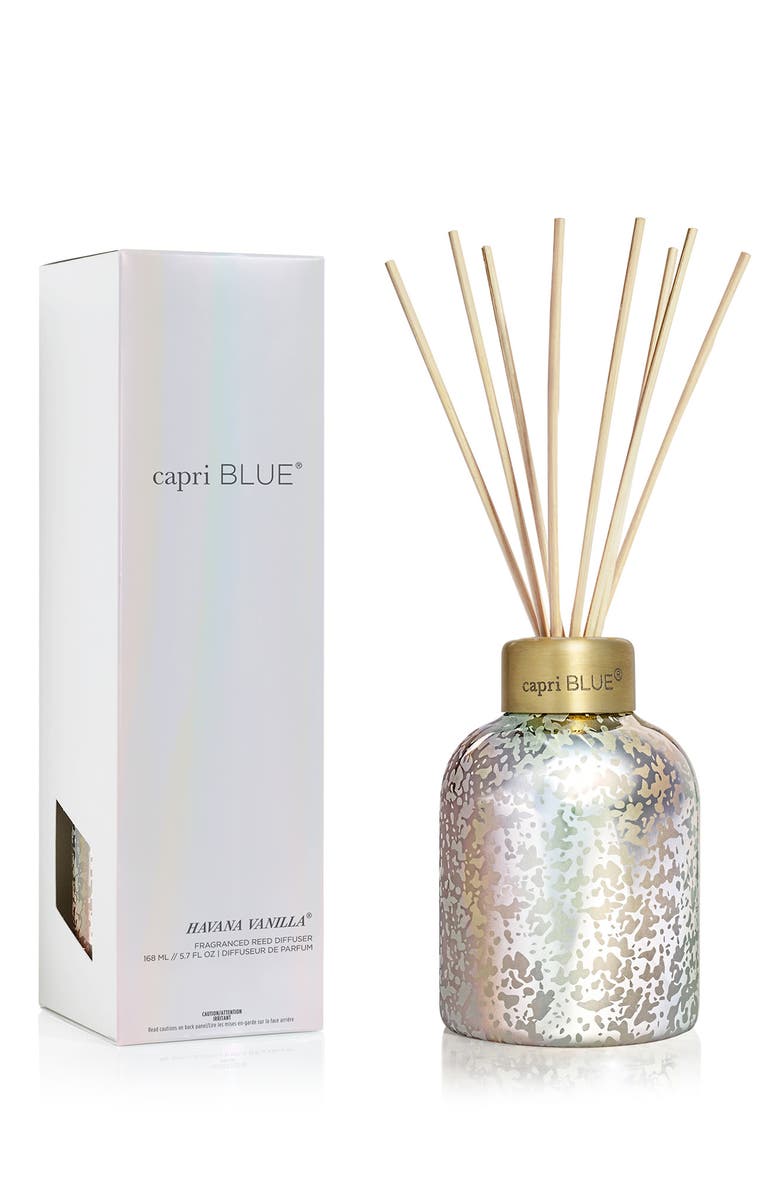 Capri Blue Havana Vanilla Mercury Iridescent Petite Reed Diffuser, Main, color, Mercury