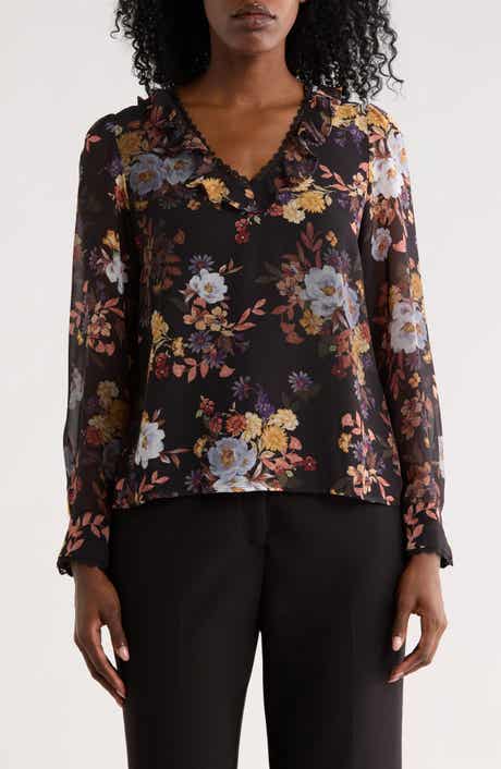 Ruffle Lace Trim Top
