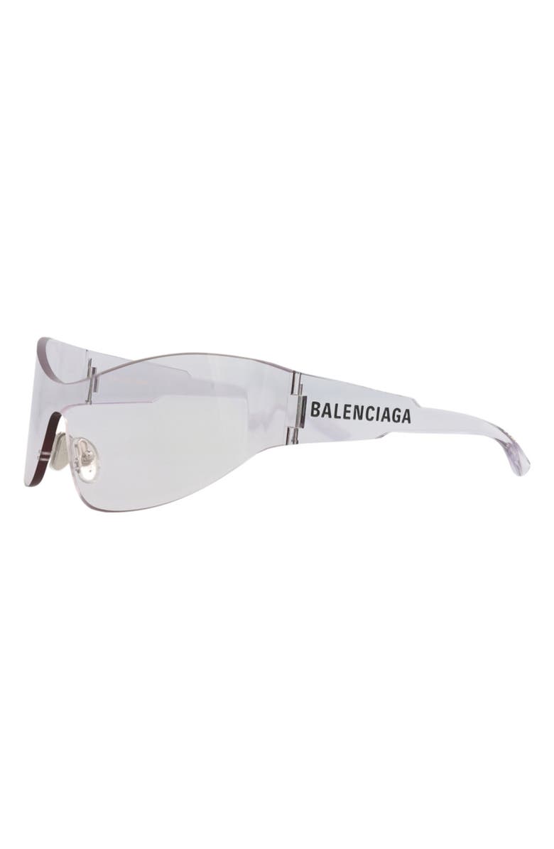 Balenciaga 99mm Wraparound Sunglasses, Alternate, color,