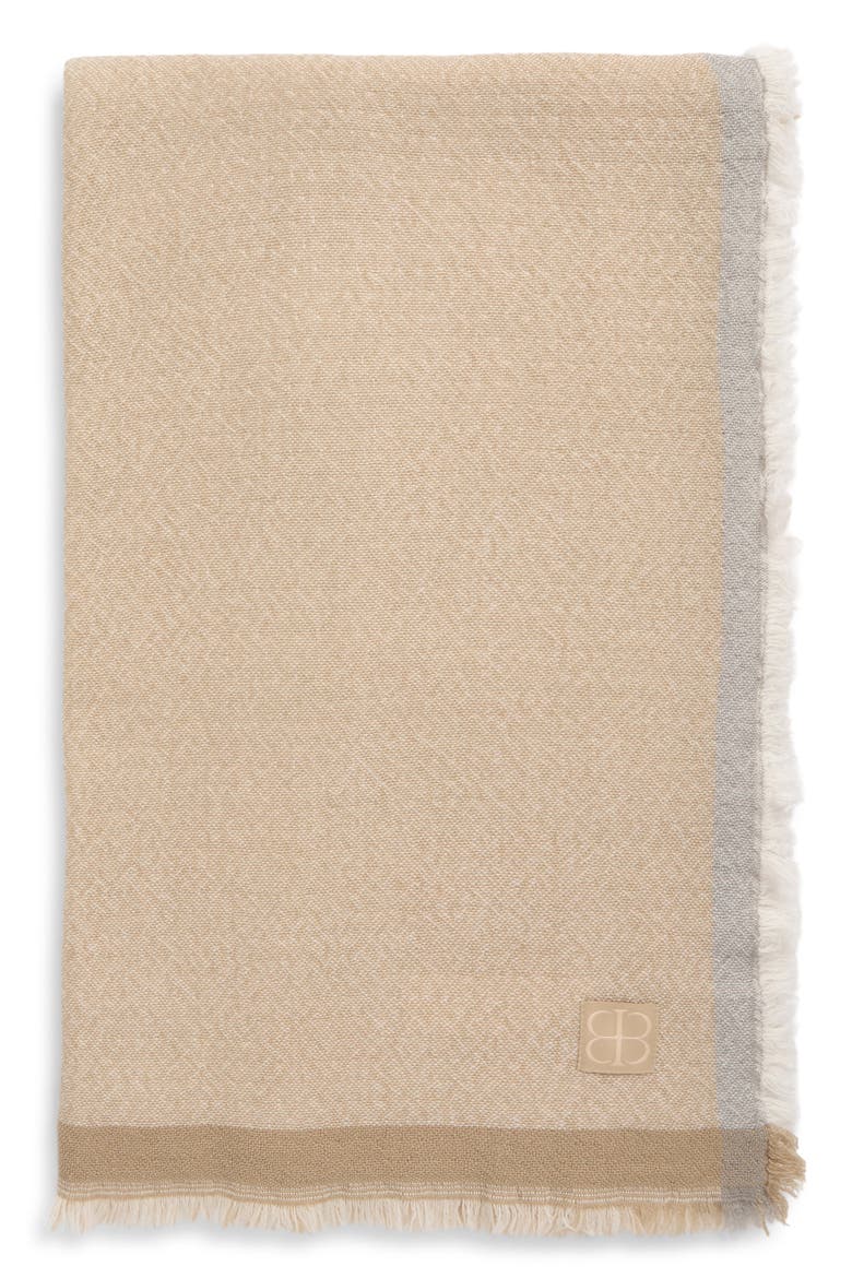 Lave Wool Throw Blanket, Main, color, CREAM/ OAK