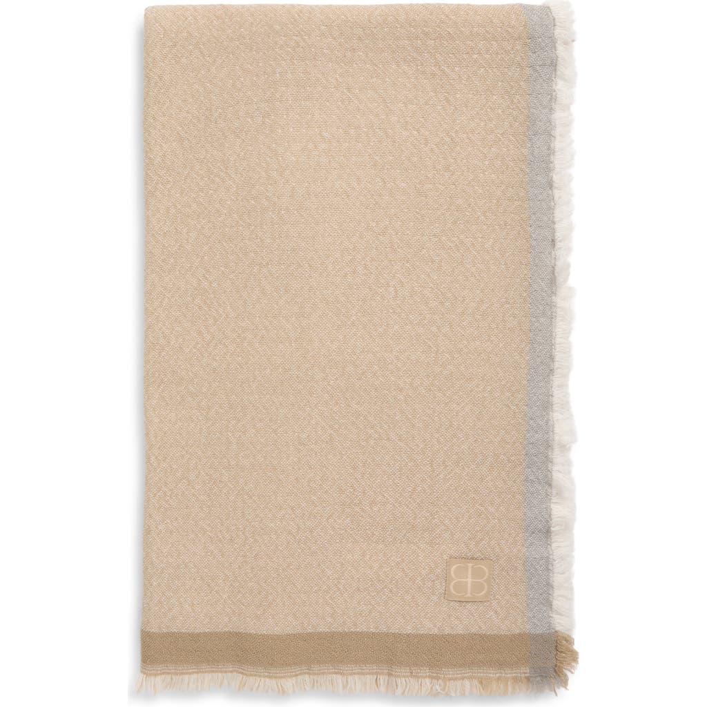 Boll & Branch Lave Wool Throw Blanket in Cream/oak at Nordstrom