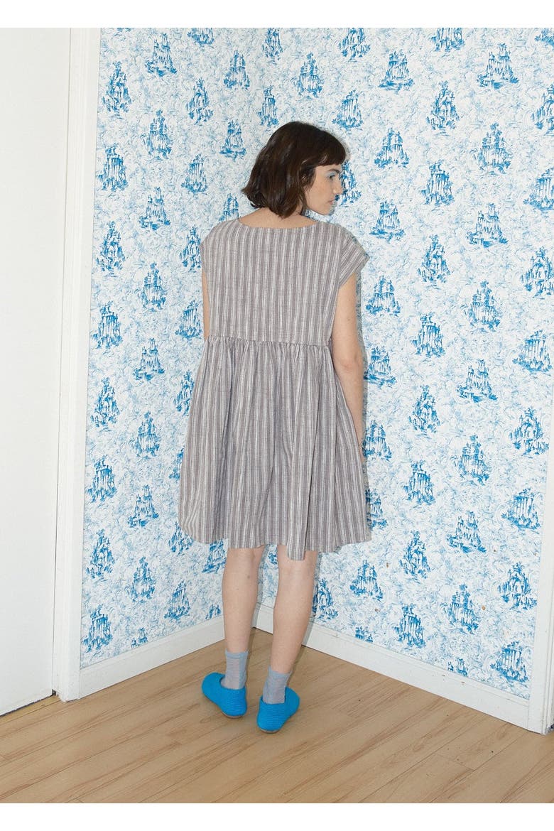 Float Slit-neck Mini Dress, Alternate, color, Scribble