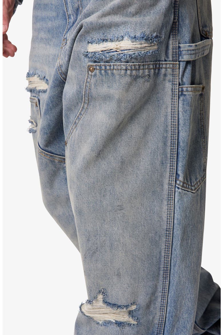Ultra Baggy Distressed Workwear Jeans, Alternate, color, VINTAGE BLUE