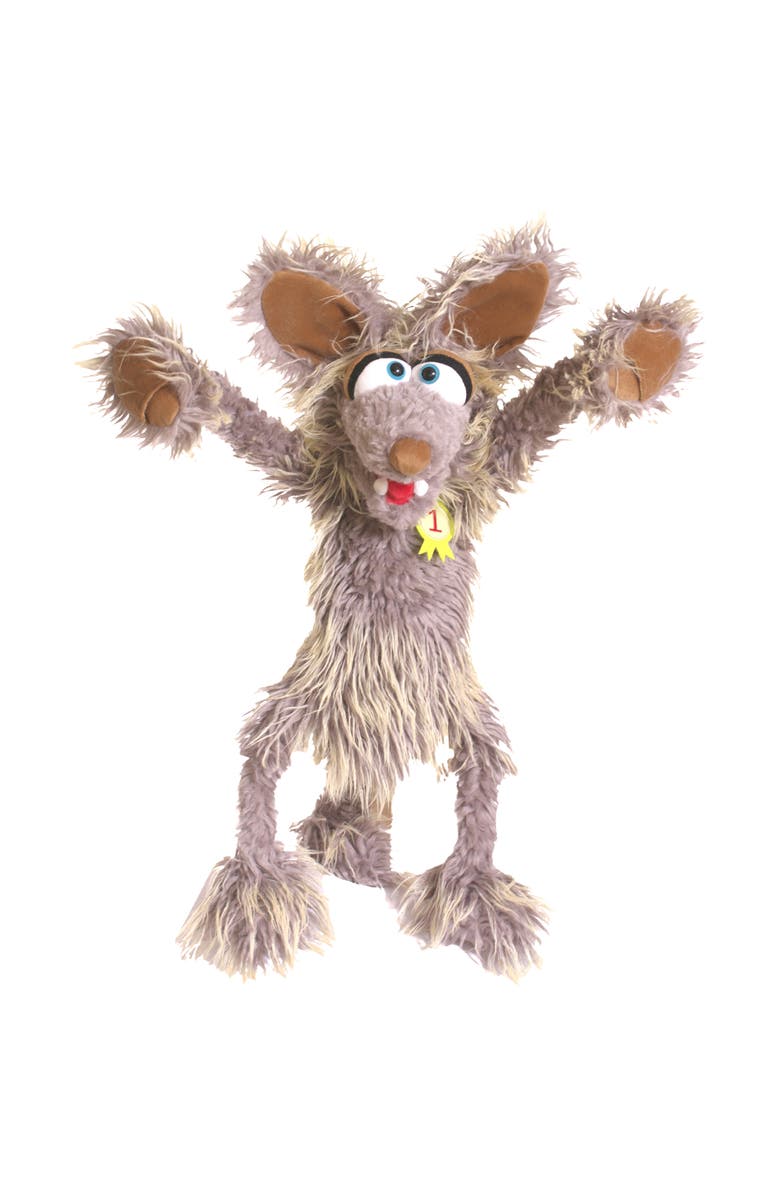 Living Puppets Artie The Coyote 27 Inch Large Plush Hand Puppet, Main, color, Brown