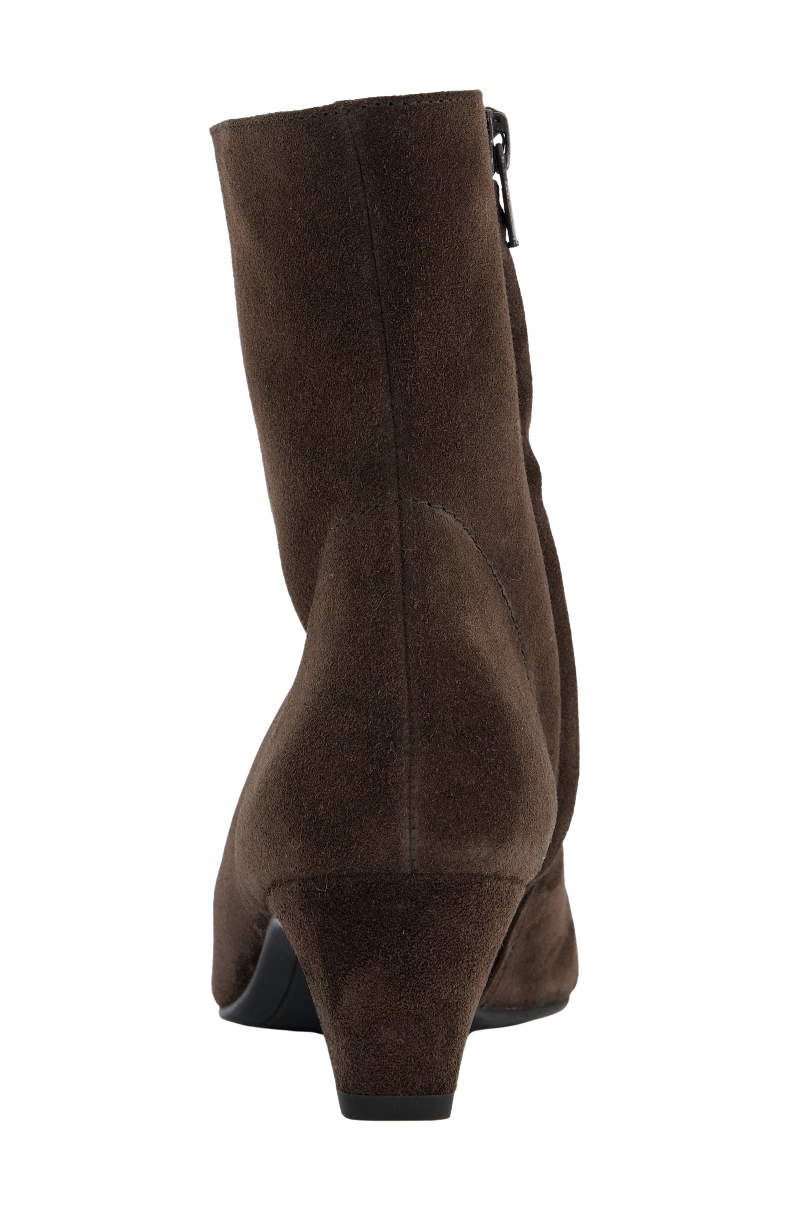 Ciara Pointed Toe Kitten Heel Bootie, Alternate, color, MOCHA SUEDE