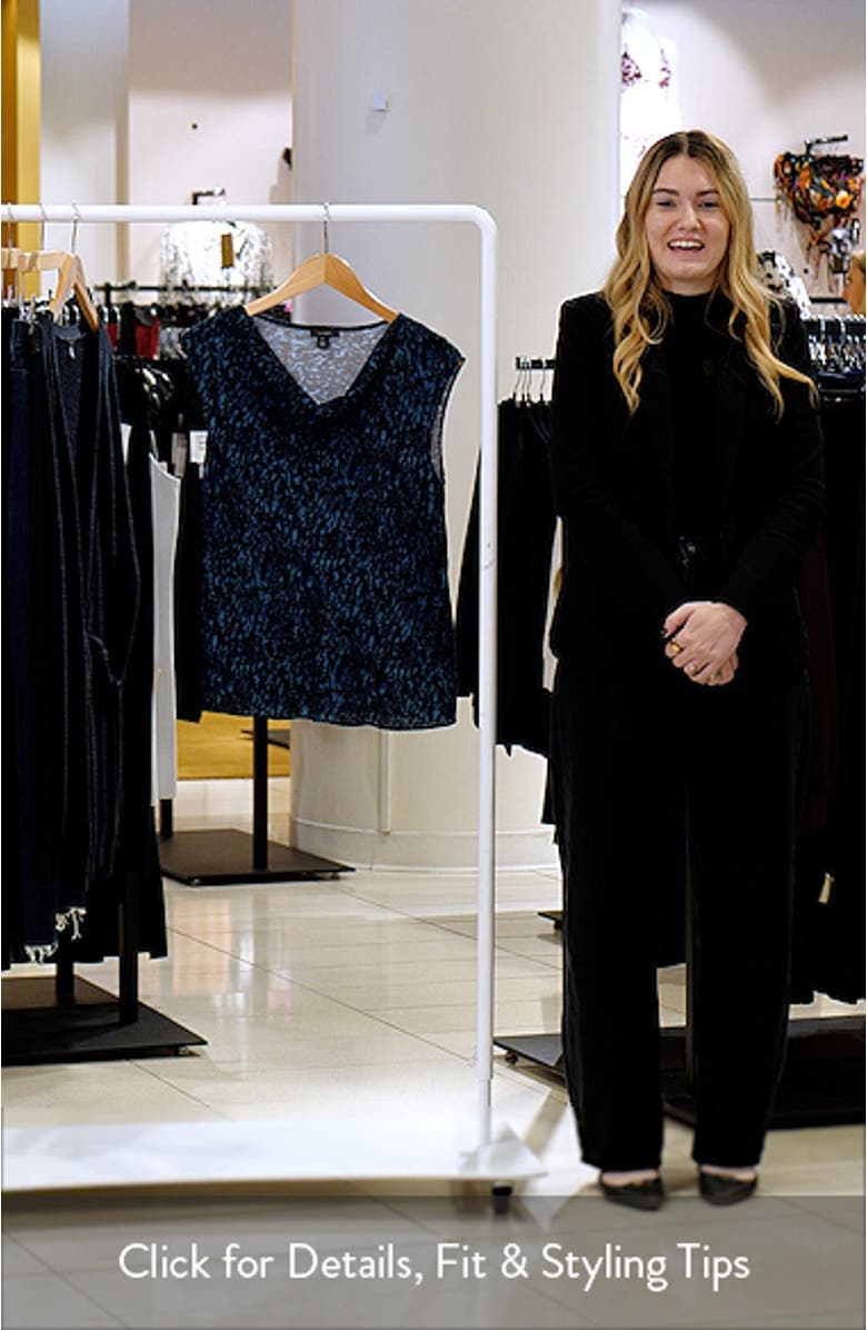 Wave Texture Cowl Neck Top, sales video thumbnail