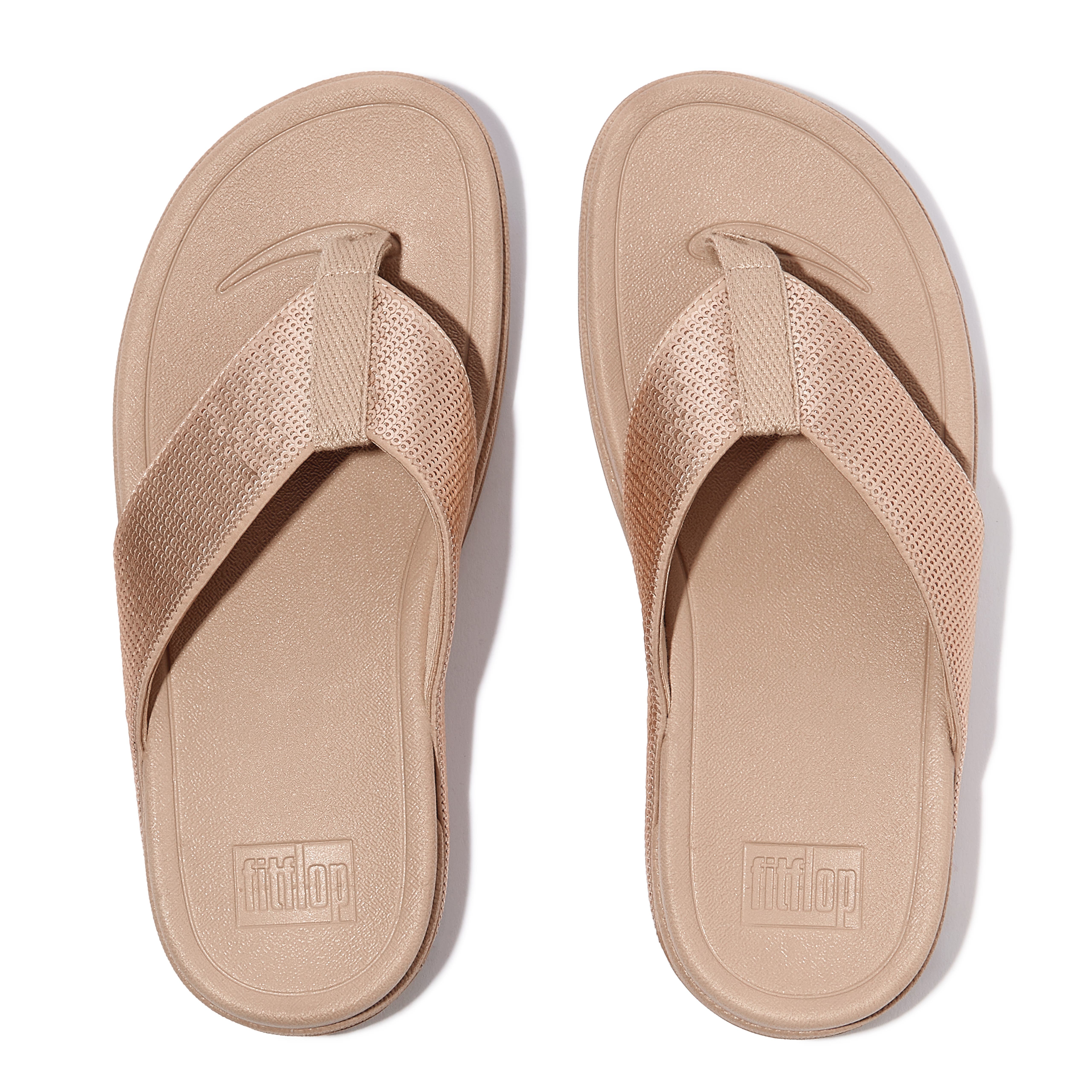 Surfa Sequin toe-post sandals, Alternate, color, Classic Beige