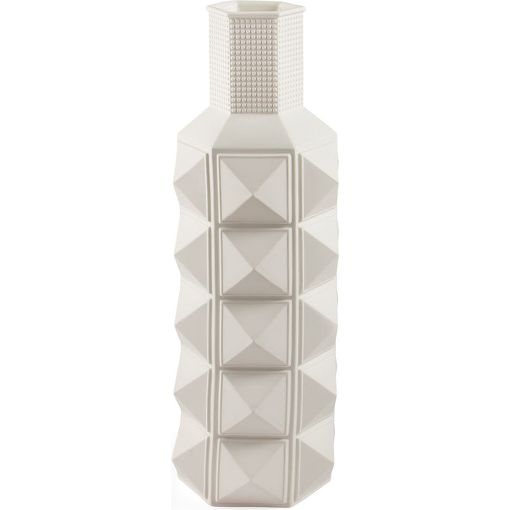 Jonathan Adler Charade Studded Vase In White