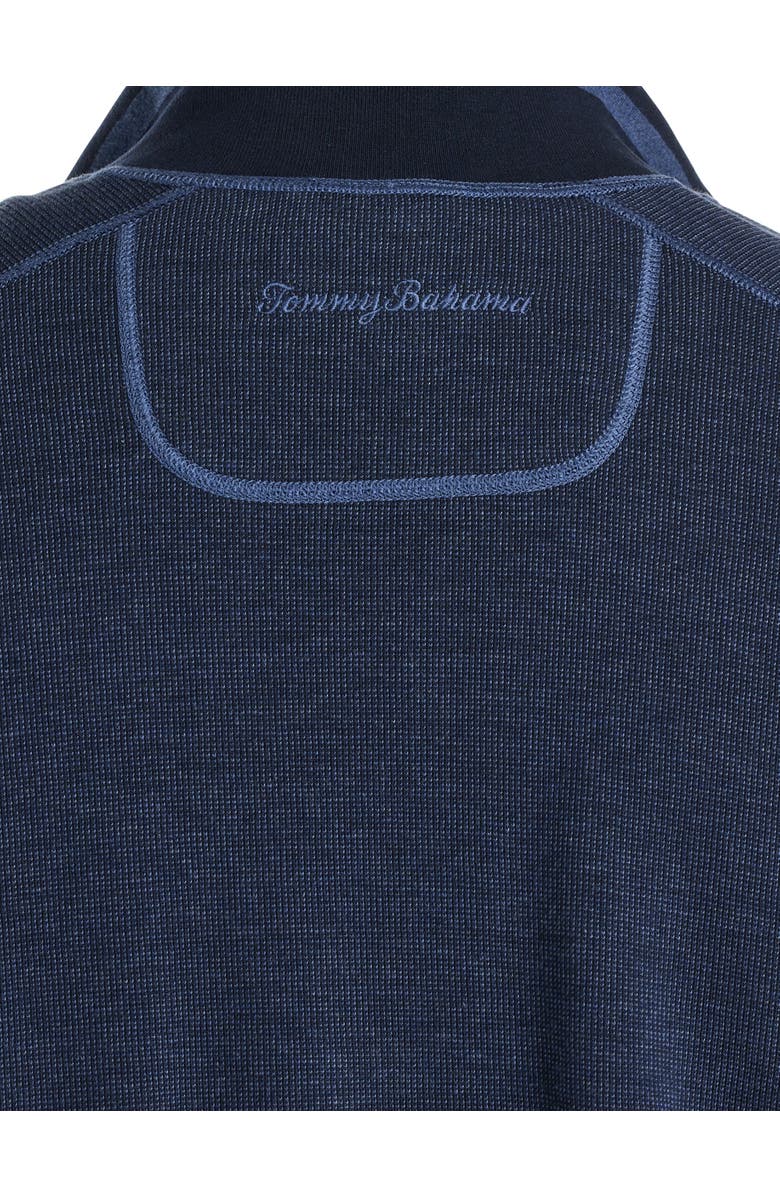 Tommy Bahama Big & Tall Flip Coast Reversible 1/2-Zip Pullover, Alternate, color, Blue Heather