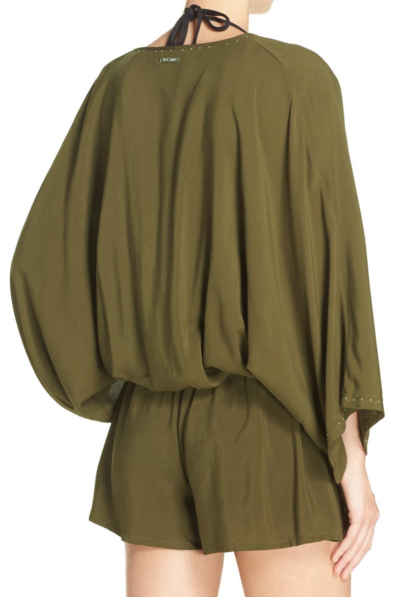 Cover-Up Romper, Alternate, color, DARK SAGE