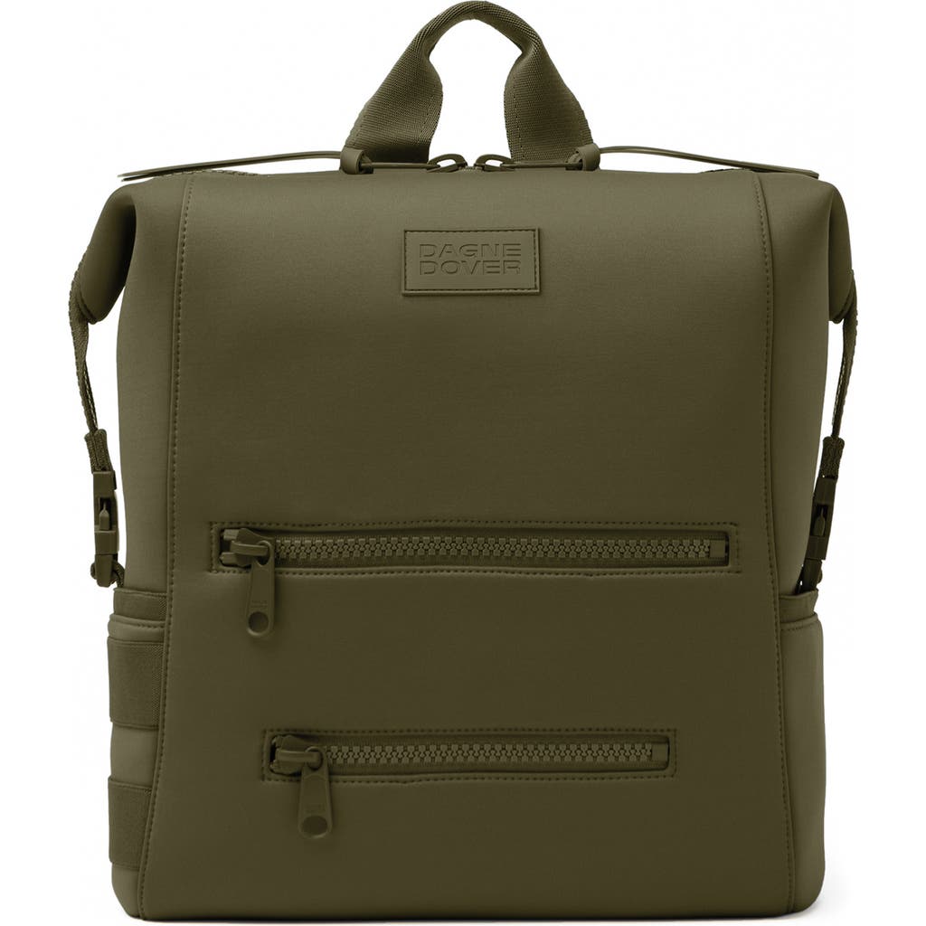 Dagne Dover Indi Large Water Resistant Scuba Knit Diaper Backpack in Dark Moss