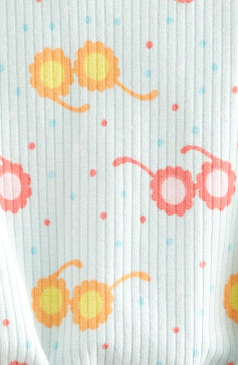 Tucker + Tate Kids' Print Rib Romper, Alternate, color, Blue Saltwater Flower Sunglass
