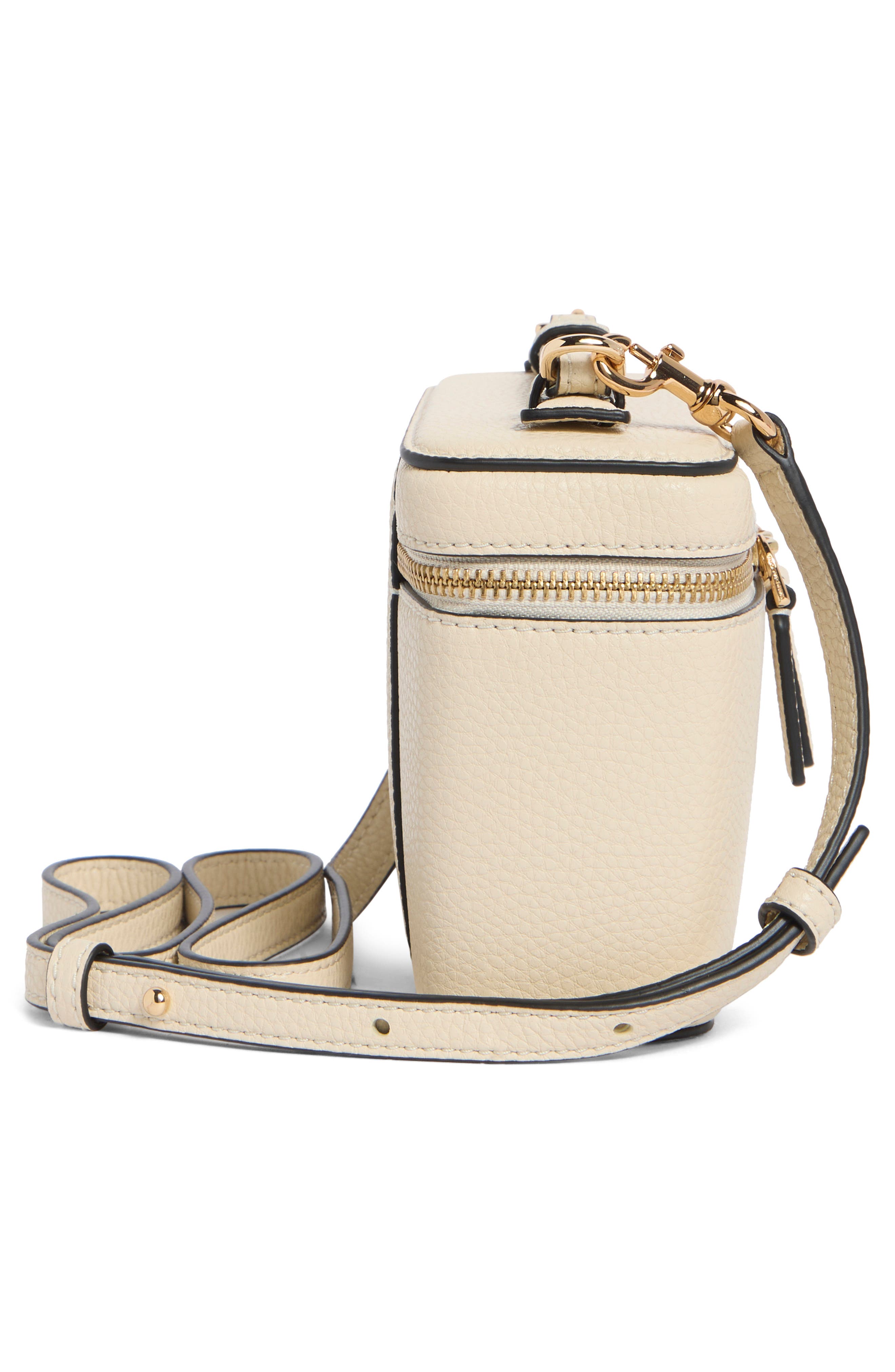 Groove Leather Train Case Crossbody Bag, Alternate, color, MARSHMALLOW
