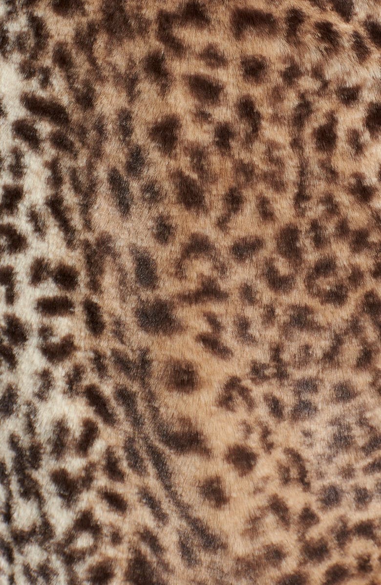 Truth & Pride Leopard Print Faux Fur Crop Jacket, Alternate, color, 