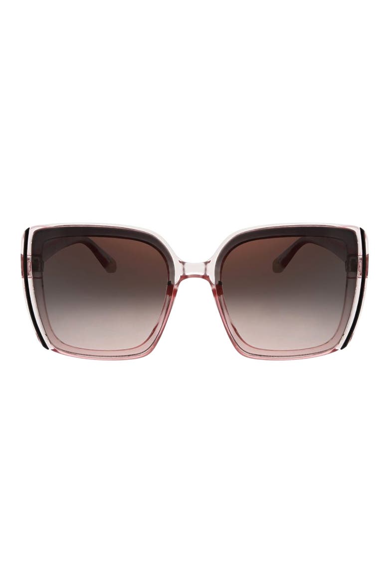 61mm Oversize Square Sunglasses, Main, color, CRYSTAL BLUSH