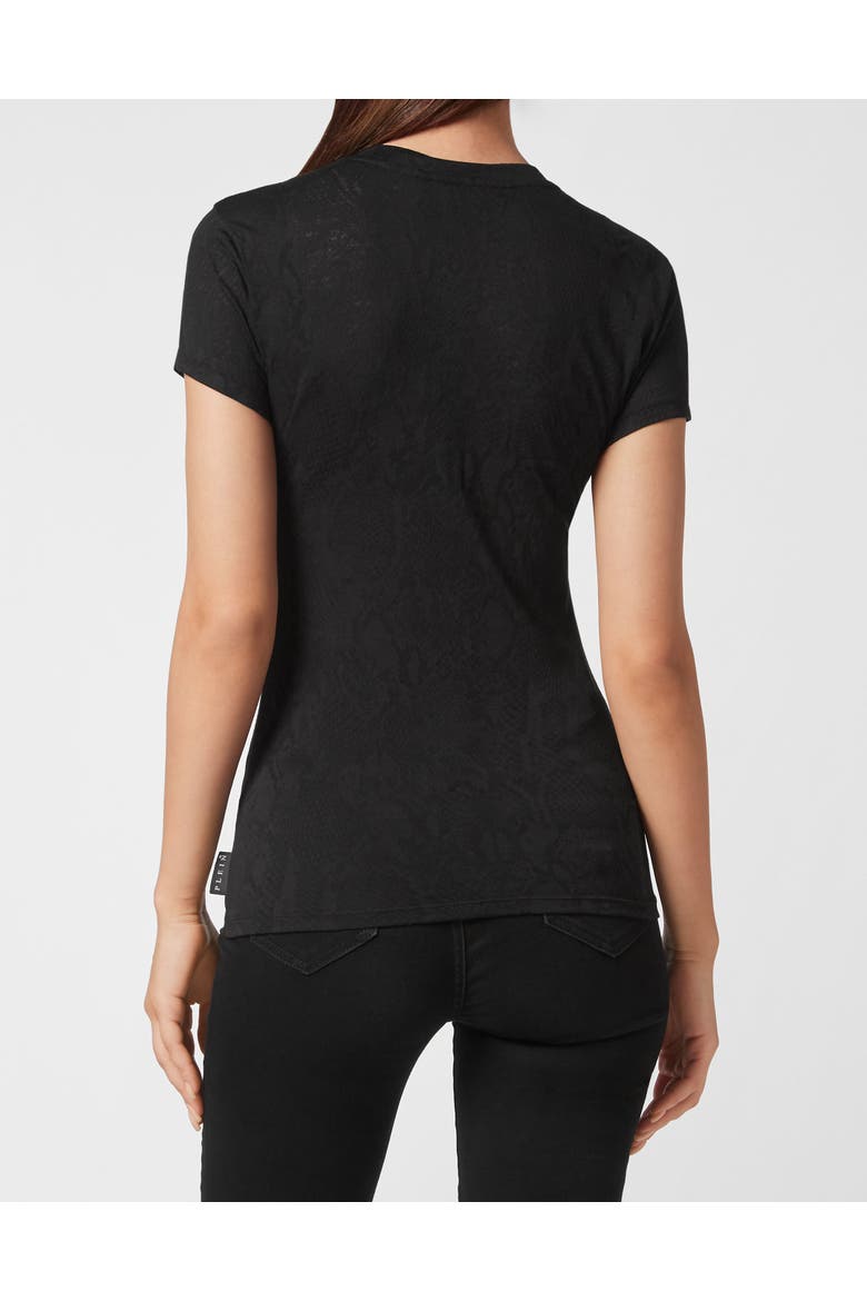 T-Shirt Round Neck Gothic Plein Women, Alternate, color, black