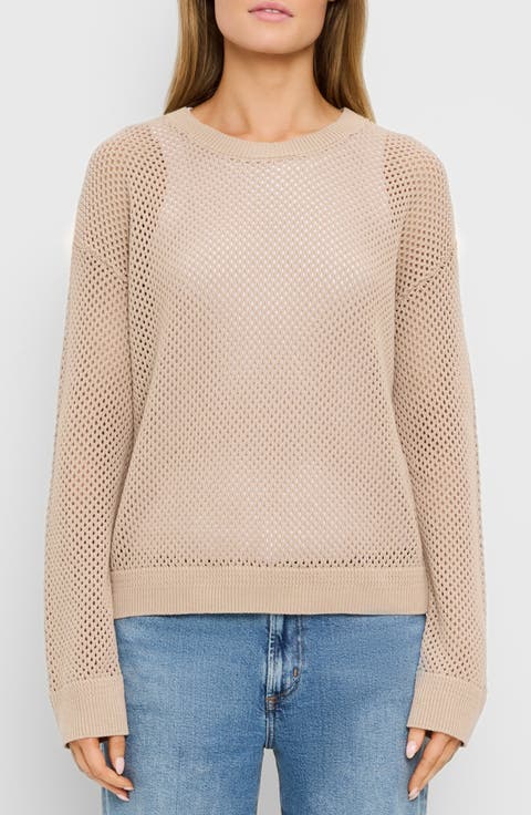 Sara Sheer Cotton Mesh Sweater