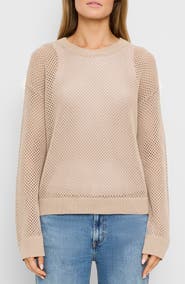 Michael Stars Sara Sheer Cotton Mesh Sweater