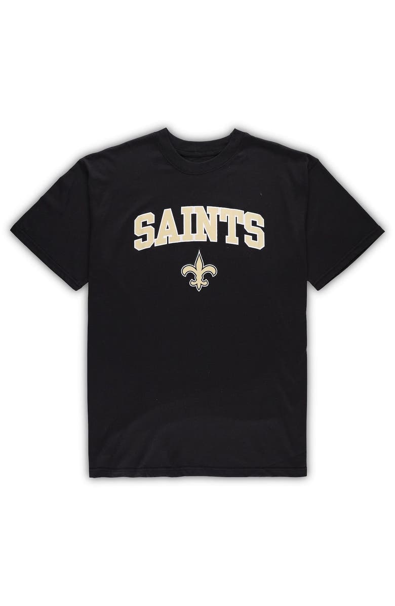 CONCEPTS SPORT Men's Concepts Sport Black/Heathered Gray New Orleans Saints Big & Tall T-Shirt & Pants Sleep Set, Alternate, color, Black