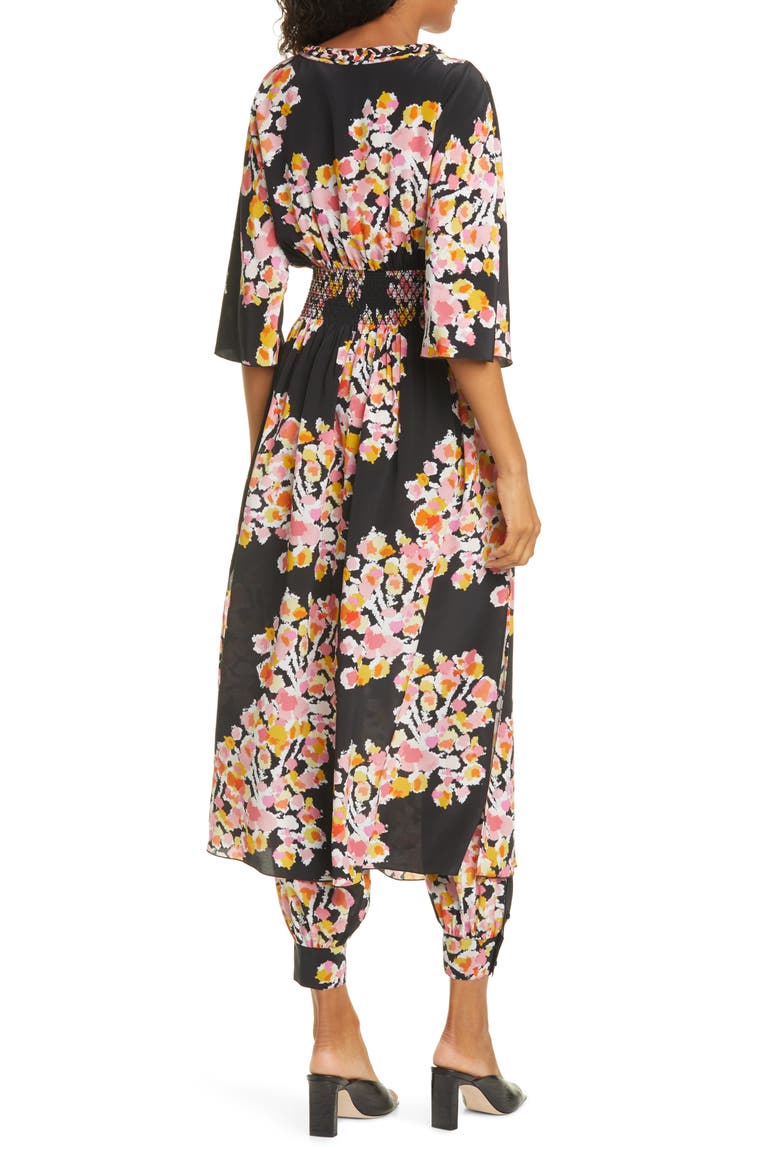 Floral Silk Romper Dress, Alternate, color, PINK FLORAL BOUQUET