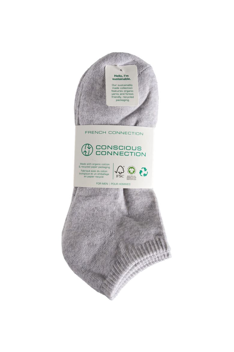 Organic Cotton Half Cushion Low Cut Sock 5-Pack, Alternate, color, Grey White Black