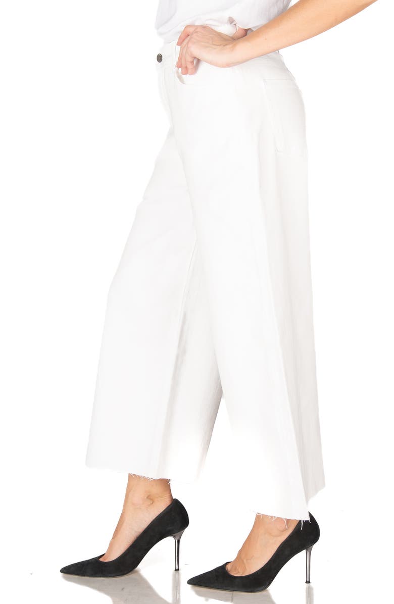 Fidelity Denim Ziggy Crop Oversize Full Jeans, Main, color, Optic White