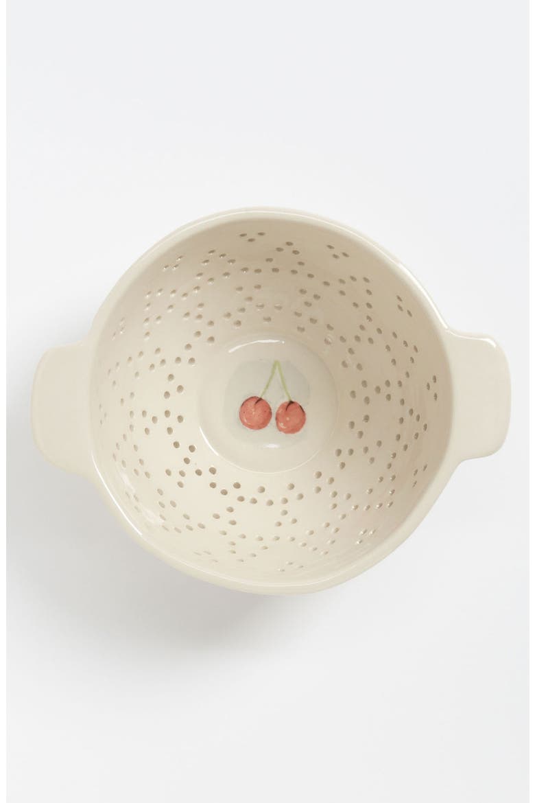 Rae Dunn by Magenta Small Fruit Colander, Main, color, CHERRY