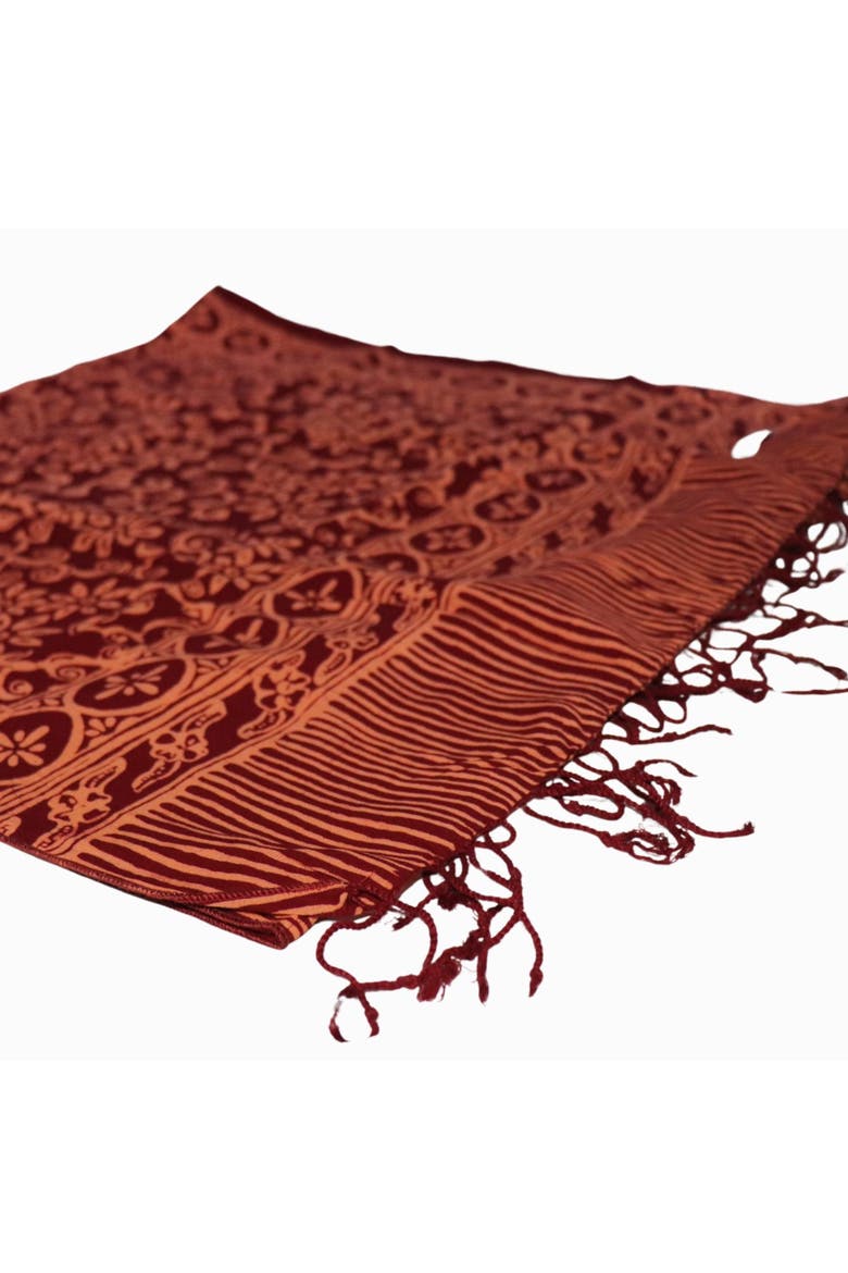Handmade Batik Scarf, Alternate, color, Loop