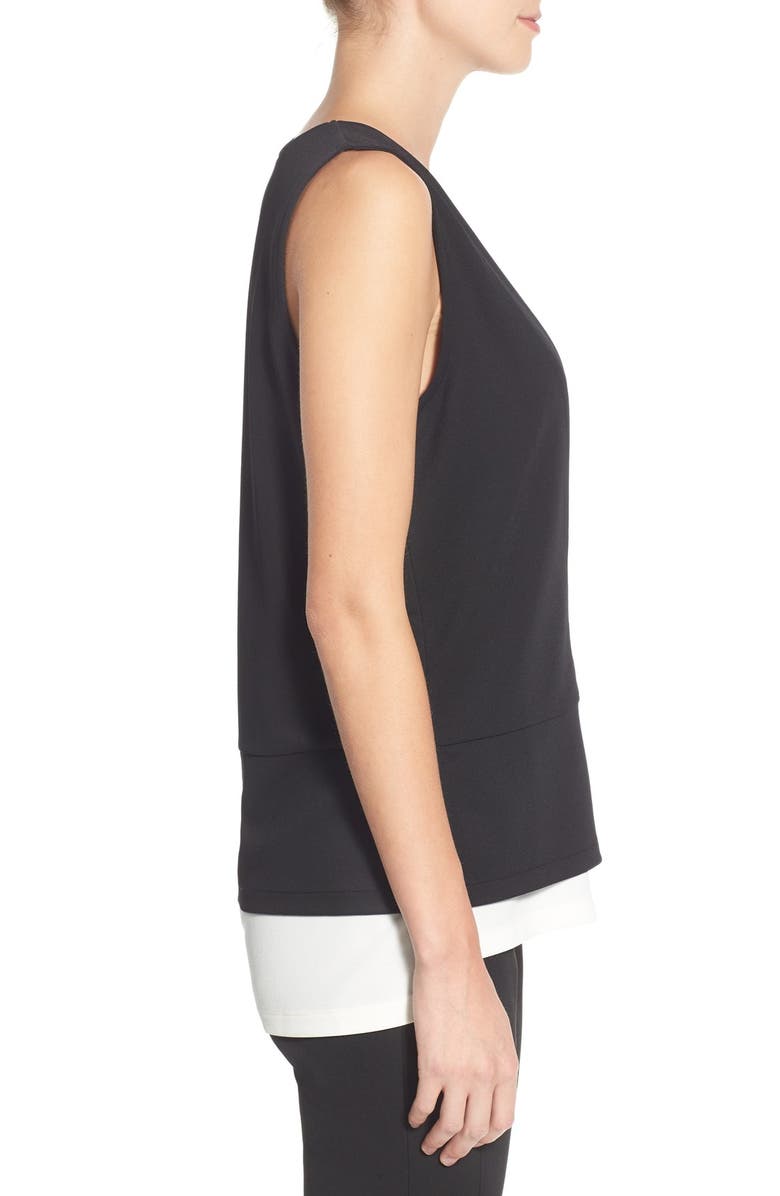 Halogen<sup>®</sup> Colorblock Double Layer Sleeveless Top, Alternate, color,