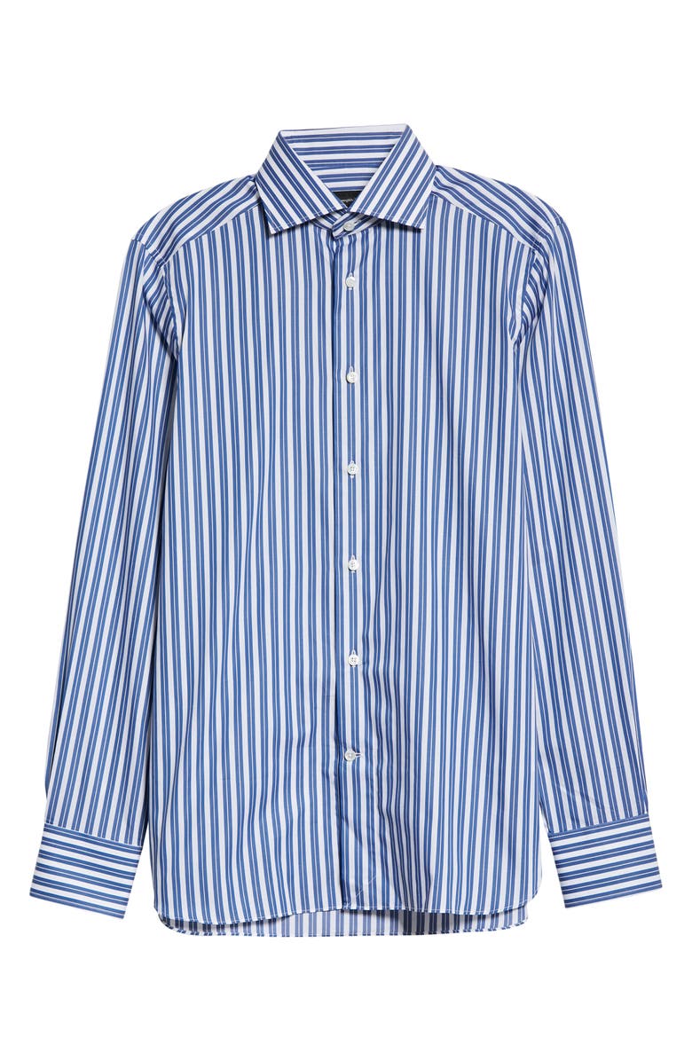 ZEGNA Milano Stripe Button-Up Shirt, Alternate, color, 