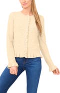 CeCe Ruffle Trim Cardigan