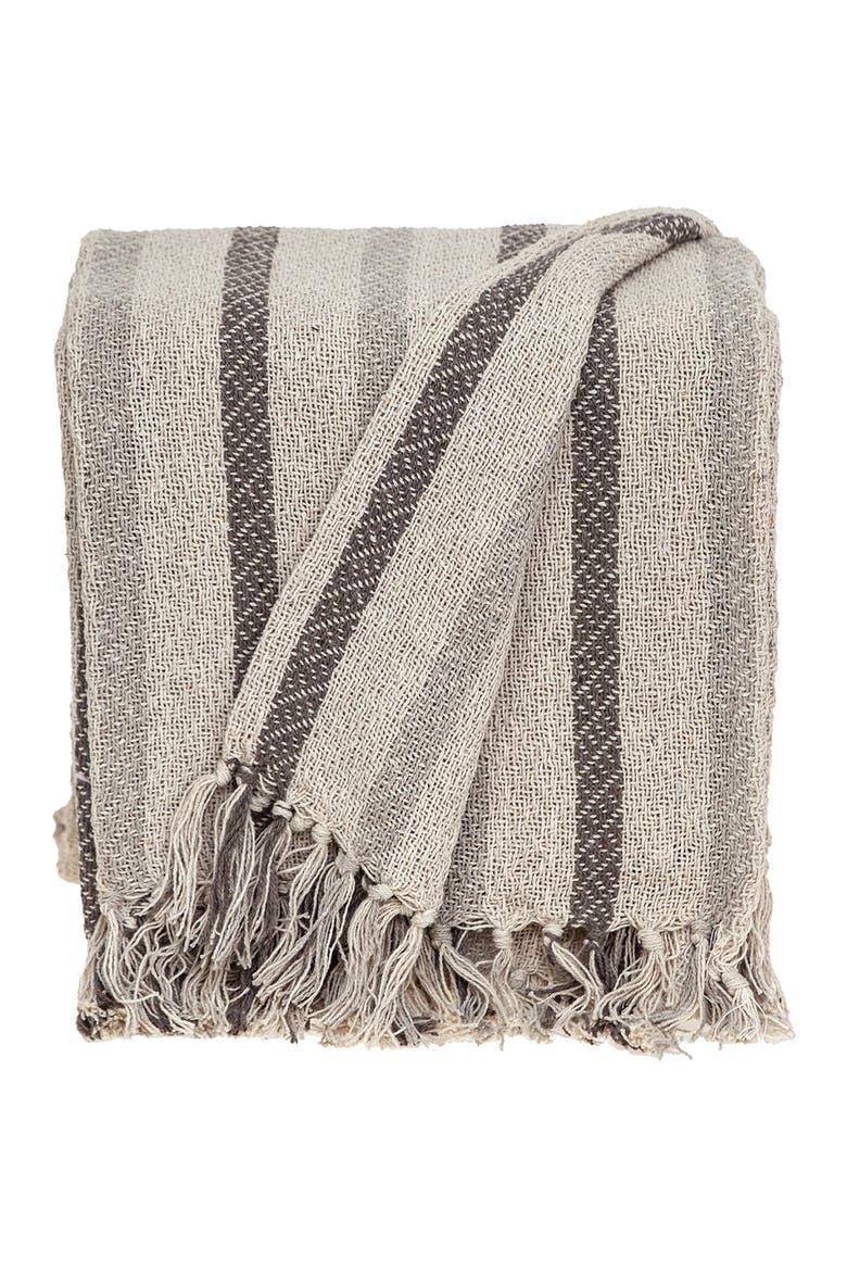 Robby Transitional Beige 52" x 67" Woven Handloom Throw, Alternate, color, BEIGE