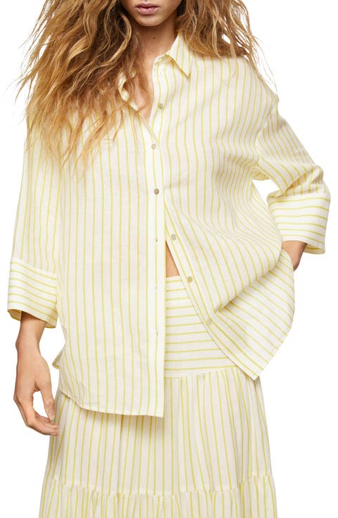Oversize Stripe Woven Shirt